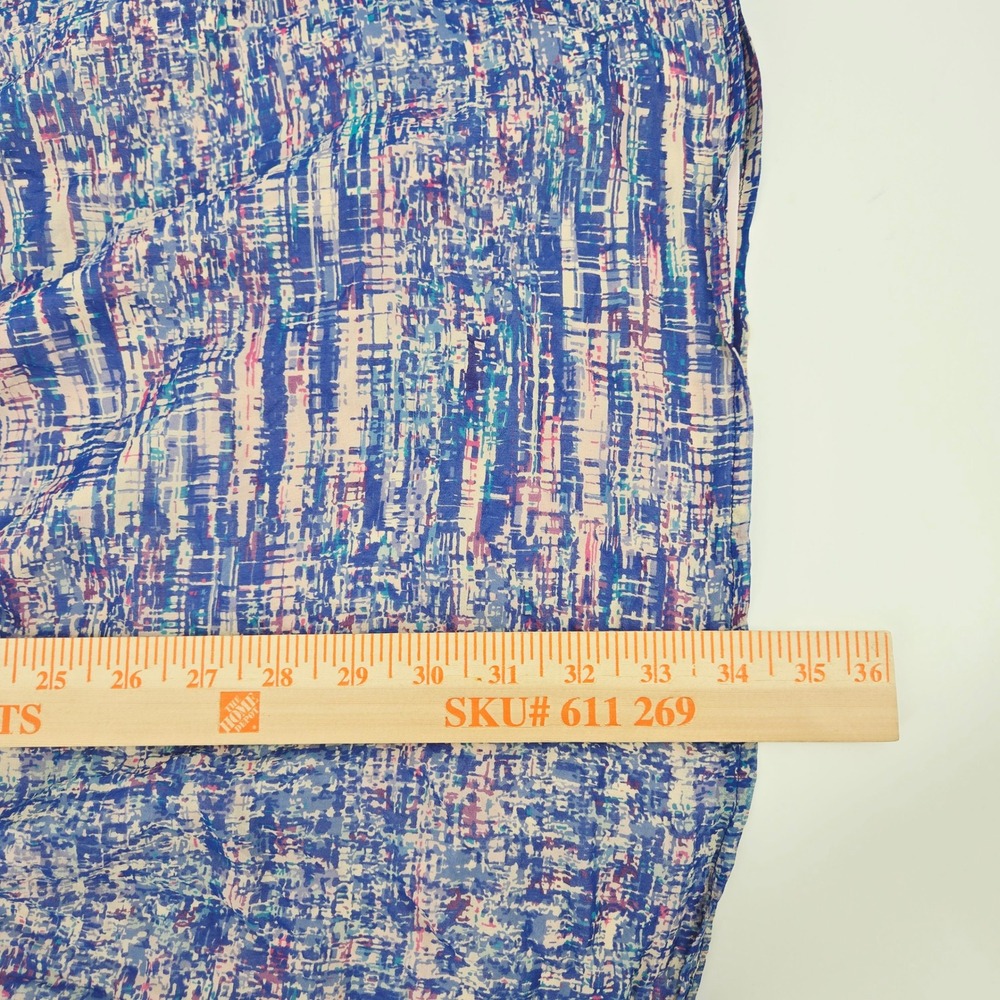 Broadway & Broome 100% Silk Abstract Print Mini Dress Blue Pink Size 6 - Picture 10 of 10
